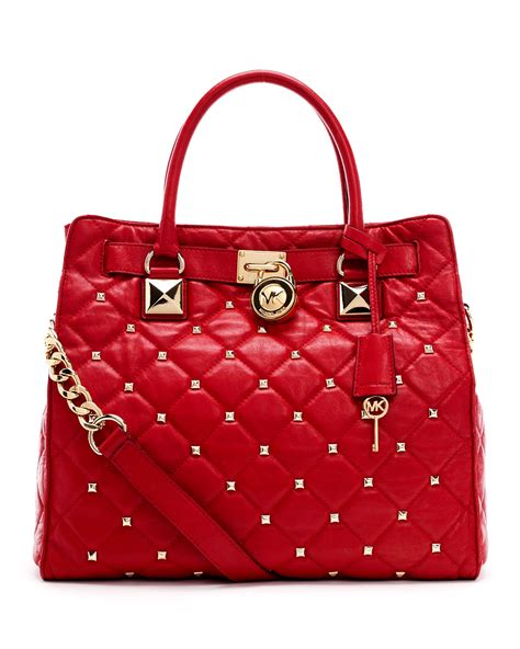 michael kors large hamilton|michael kors hamilton studded bag.